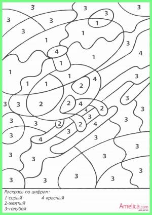 Раскраска по номерам для детей 5 6 #3 #445344