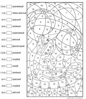 Раскраска по номерам для детей 6 7 лет с примерами #3 #445517