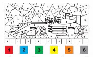 Раскраска по номерам для детей 6 7 лет с примерами #23 #445537