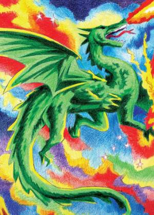 Раскраска по номерам дракон #3 #445894