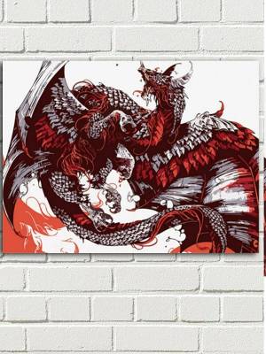 Раскраска по номерам дракон #7 #445898