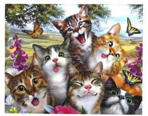 Раскраска по номерам кошка #13 #446059