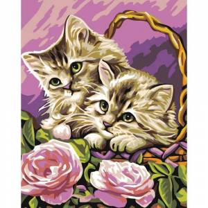 Раскраска по номерам кошка #21 #446067