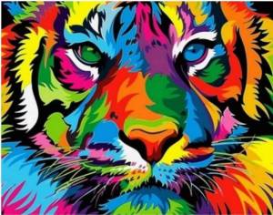 Раскраска по номерам тигр #5 #447392