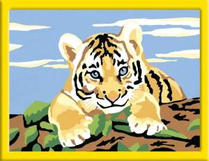 Раскраска по номерам тигр #12 #447399