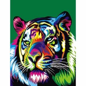 Раскраска по номерам тигр #24 #447411