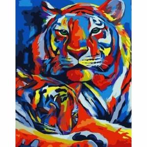 Раскраска по номерам тигр #25 #447412