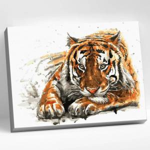 Раскраска по номерам тигр #37 #447424