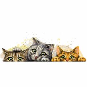 Раскраска по номерам три кота #6 #447432