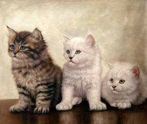 Раскраска по номерам три кота #9 #447435