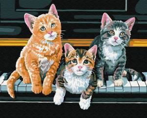 Раскраска по номерам три кота #25 #447451