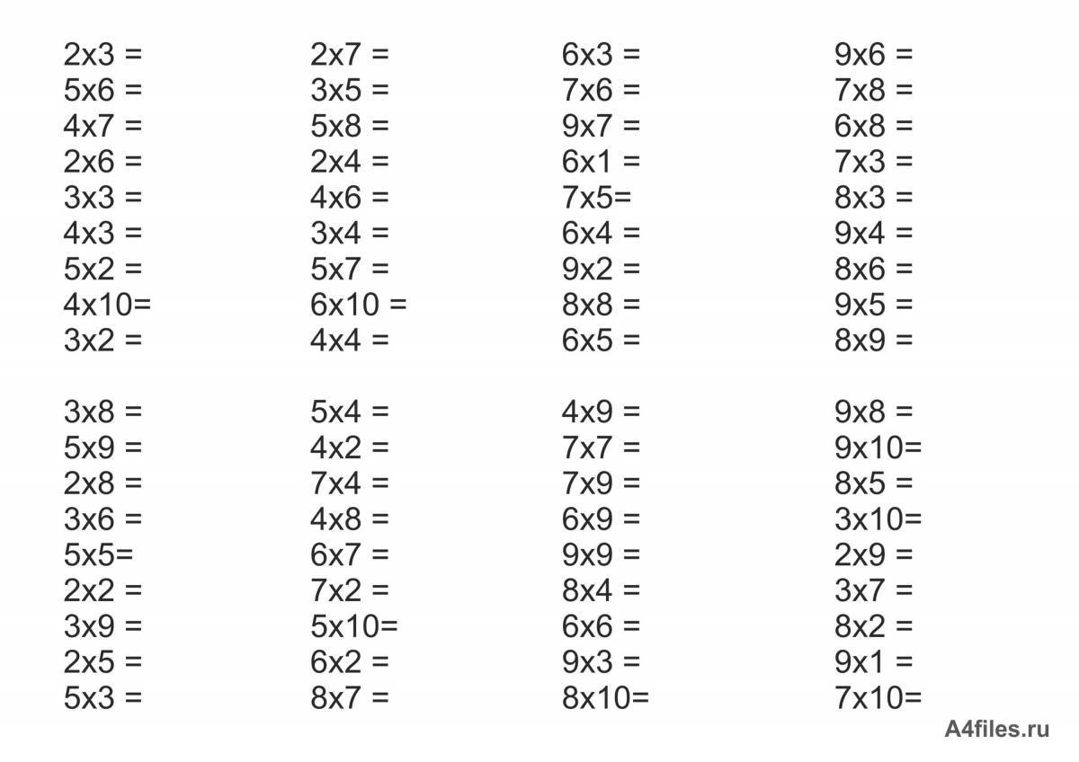 По математике 3 класс таблица умножения и деления #21