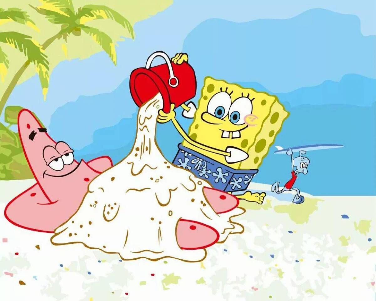 Спанч боб номер. Спанч Боб. Губка Боб и Патрик. Губка Боб и Спанч Боб. Спанч Боб и Патрик на пляже.