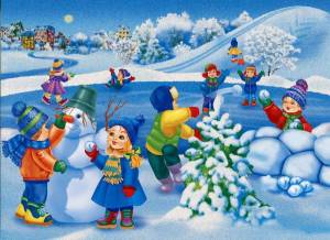 Раскраска по теме зимние забавы для детей 5 6 лет #3 #449454