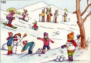 Раскраска по теме зимние забавы для детей 5 6 лет #33 #449484