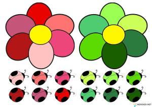 Раскраска по цветам для детей 5 лет #21 #449972
