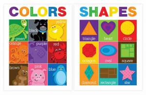 Раскраска по цветам для детей на английском #1 #449981
