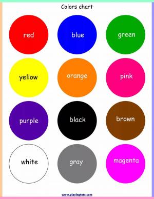 Раскраска по цветам для детей на английском #4 #449984