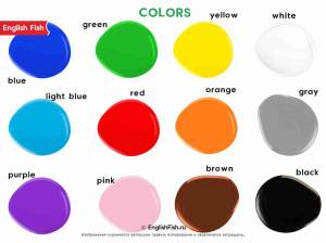 Раскраска по цветам для детей на английском #24 #450004