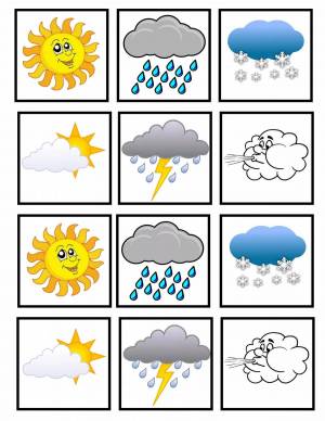 Раскраска погода для детей #12 #450650