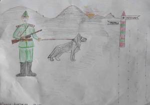 Раскраска пограничник с собакой для детей #4 #450749