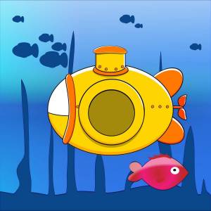 Раскраска подводная лодка для детей #6 #451005