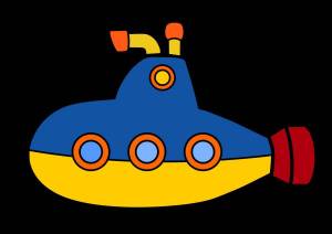 Раскраска подводная лодка для детей #12 #451011
