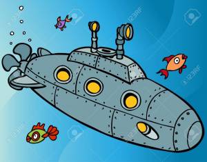 Раскраска подводная лодка для детей #17 #451016