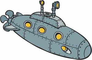 Раскраска подводная лодка для детей #21 #451020
