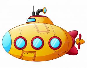 Раскраска подводная лодка для детей #24 #451023