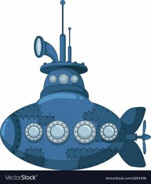 Раскраска подводная лодка для детей #25 #451024