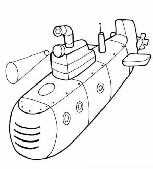 Раскраска подводная лодка для детей 5 6 лет #2 #451027