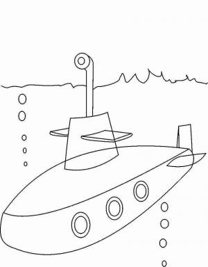 Раскраска подводная лодка для детей 5 6 лет #6 #451031