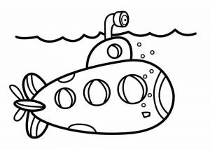 Раскраска подводная лодка для детей 5 6 лет #8 #451033