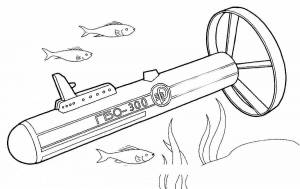 Раскраска подводная лодка для детей 5 6 лет #11 #451036