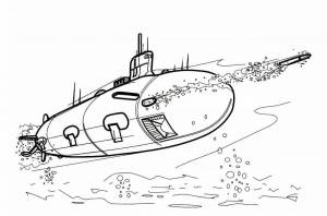 Раскраска подводная лодка для детей 5 6 лет #16 #451041