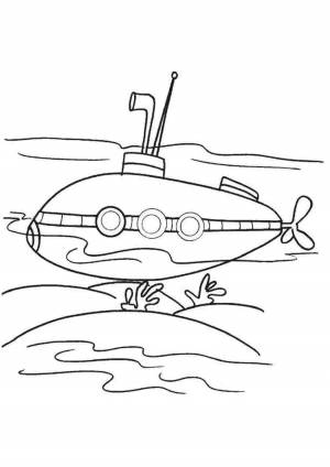 Раскраска подводная лодка для детей 5 6 лет #25 #451050