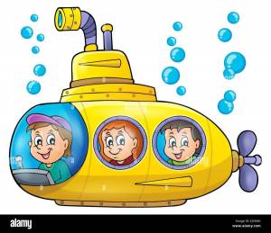 Раскраска подводная лодка для детей 5 6 лет #33 #451058