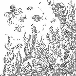 Раскраска подводный мир антистресс #19 #451083