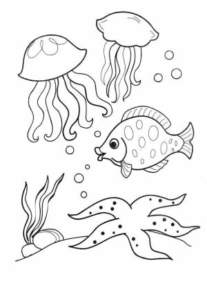 Раскраска подводный мир для детей 3 4 лет #10 #451113