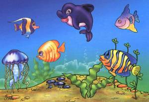 Раскраска подводный мир для детей 3 4 лет #14 #451117