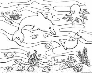 Раскраска подводный мир для детей 3 4 лет #16 #451119