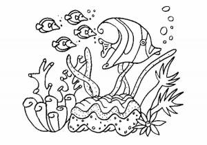Раскраска подводный мир для детей 3 4 лет #20 #451123