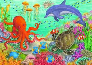Раскраска подводный мир для детей 3 4 лет #23 #451126