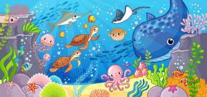 Раскраска подводный мир для детей 3 4 лет #24 #451127