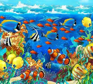 Раскраска подводный мир для детей 3 4 лет #29 #451132