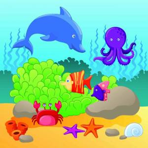 Раскраска подводный мир для детей 3 4 лет #35 #451138