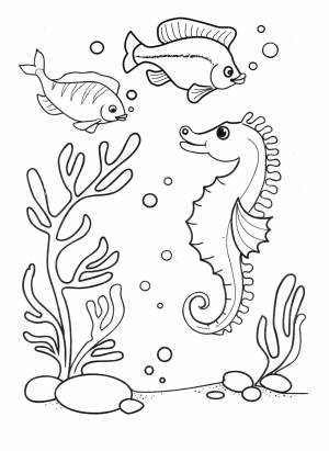 Раскраска подводный мир для детей 4 5 лет #12 #451154