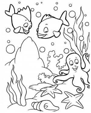 Раскраска подводный мир для детей 4 5 лет #17 #451159