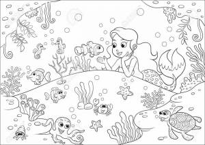 Раскраска подводный мир для детей 5 6 лет #16 #451197